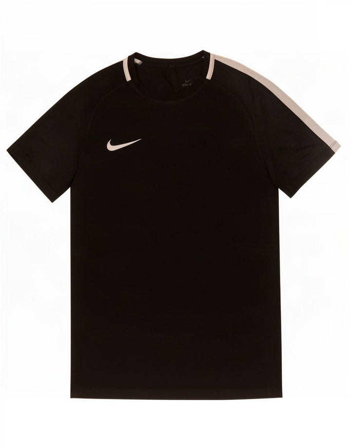 Camiseta masculina Nike Dri Fit Top médio preto colorblock poliéster
