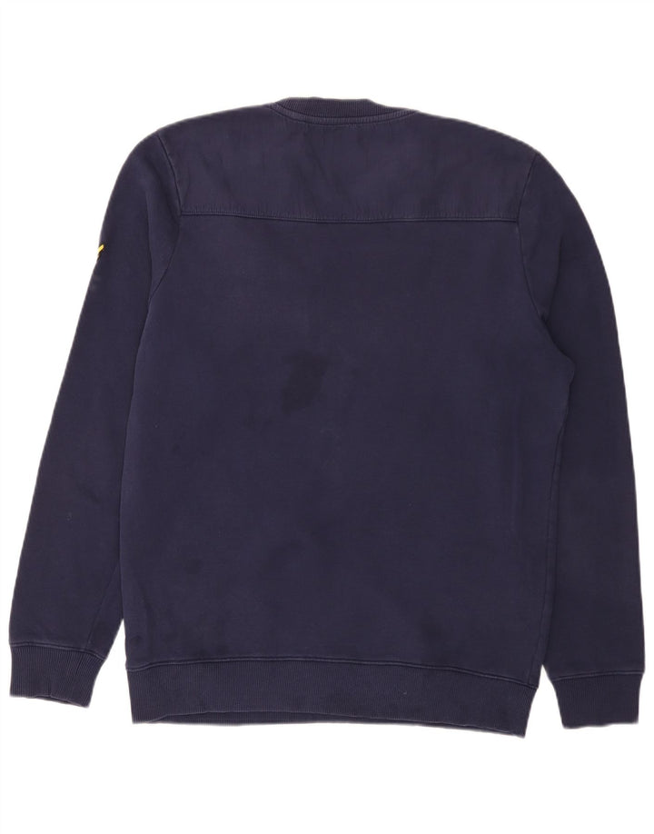 LYLE & SCOTT moletom masculino jumper médio azul marinho algodão