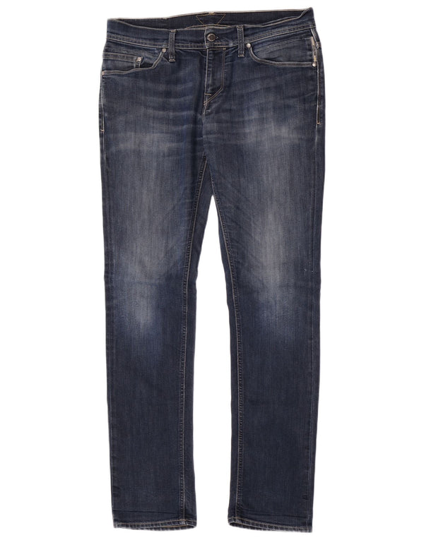 Meltin' Pot Mens Slim Jeans W33 L32 Azul Algodão
