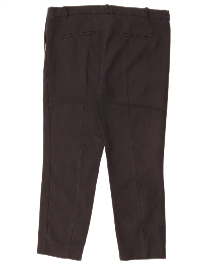 Zara Calça feminina slim cortada grande W34 L24 preta