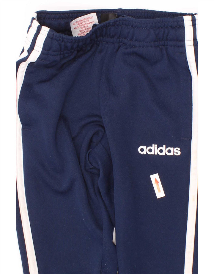 Calças de treino Adidas Boys Climalite 3-4 anos azul marinho poliéster