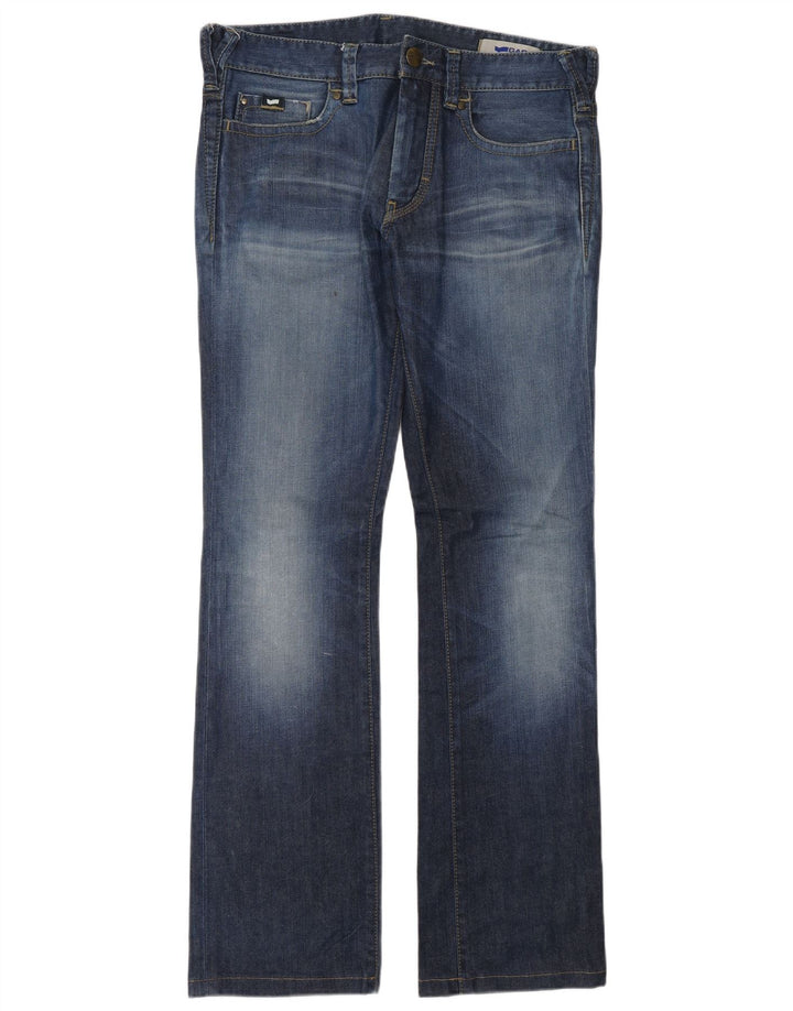 Gas Mens Bootcut Jeans W33 L34 Azul Algodão