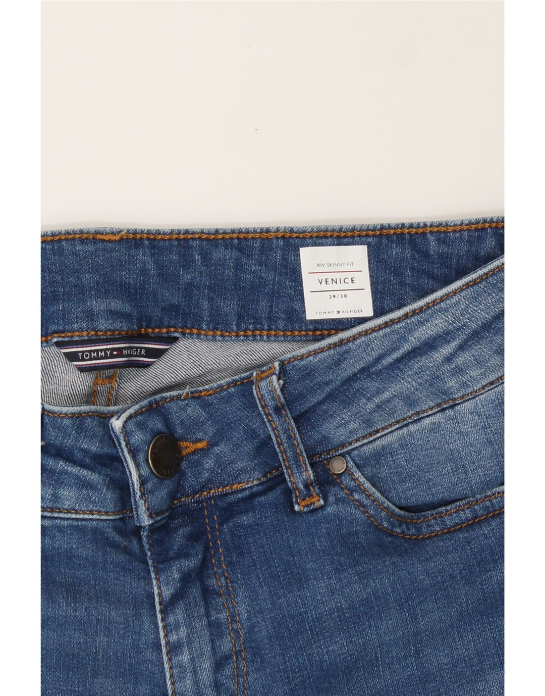 TOMMY HILFIGER Womens Venice Slim Jeans W29 L30 Blue Cotton Vintage Tommy Hilfiger and Second-Hand Tommy Hilfiger from Messina Hembry 