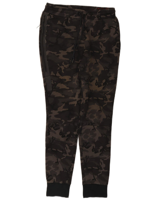 Calça de treino masculina Nike joggers pequeno algodão camuflado preto