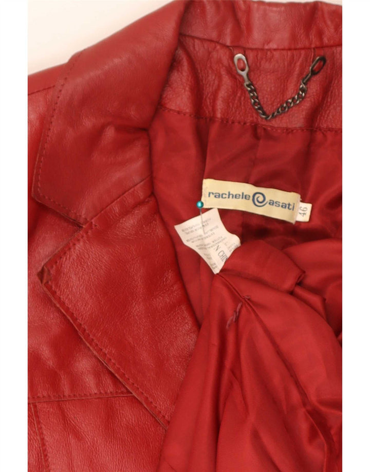 Casaco de couro feminino Rachele@Asati IT 46 grande vermelho