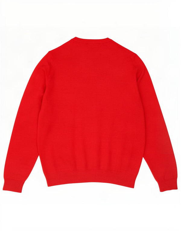Suéter cardigã feminino Marks & Spencer UK 22 3XL viscose vermelha