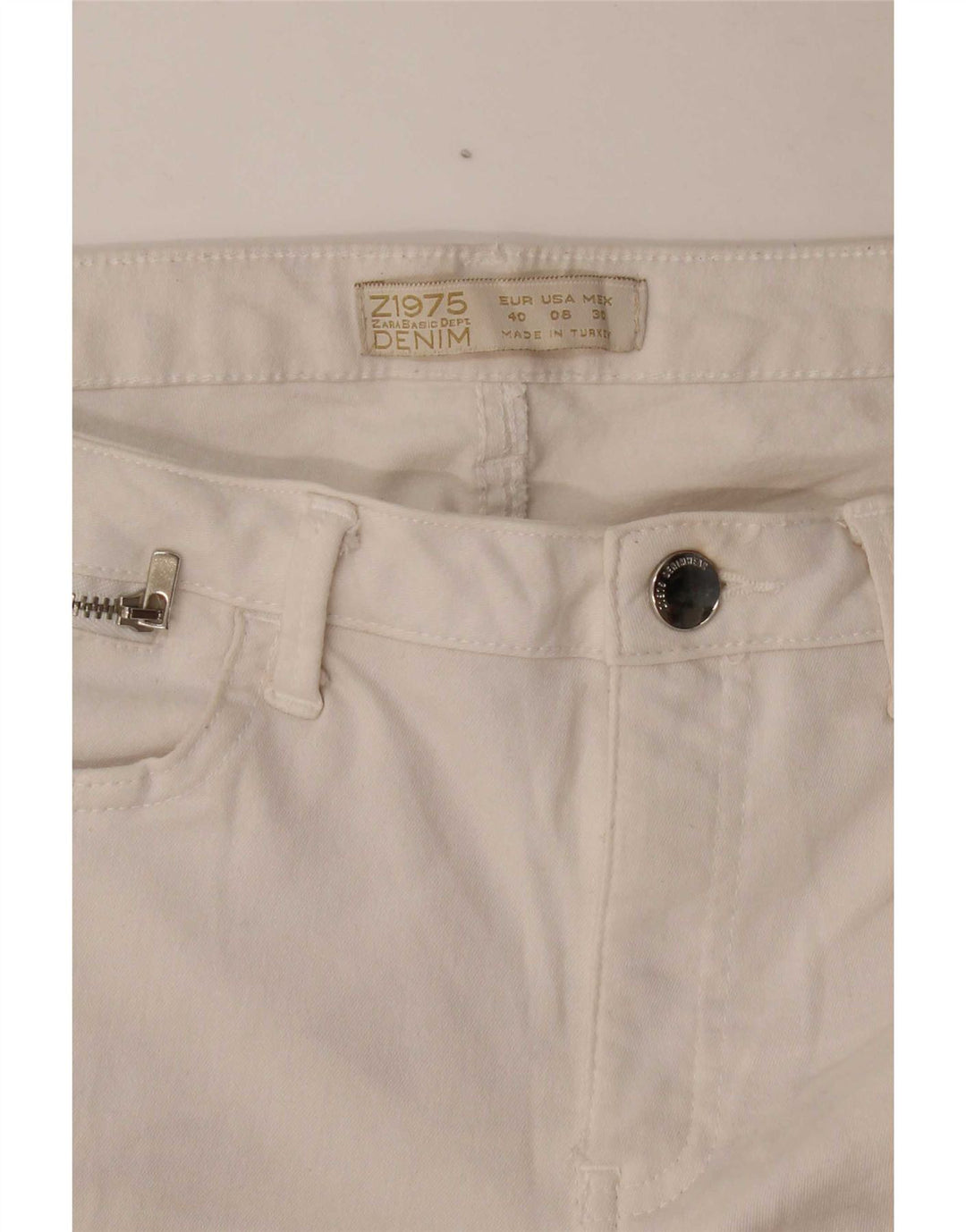 Zara Jeans Skinny Feminino EU 40 Médio W30 L28 Branco