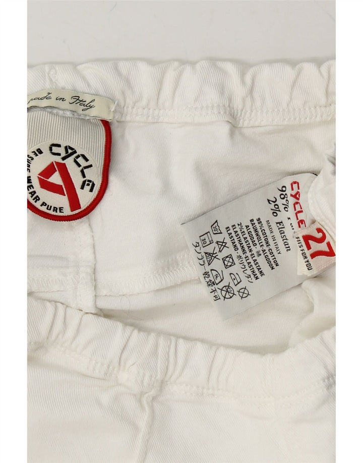 Leggings femininos VINTAGE W27 L28 algodão branco