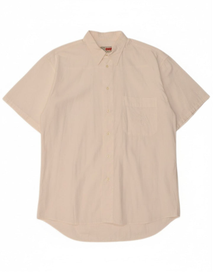 Camisa masculina de manga curta CARRERA branca média
