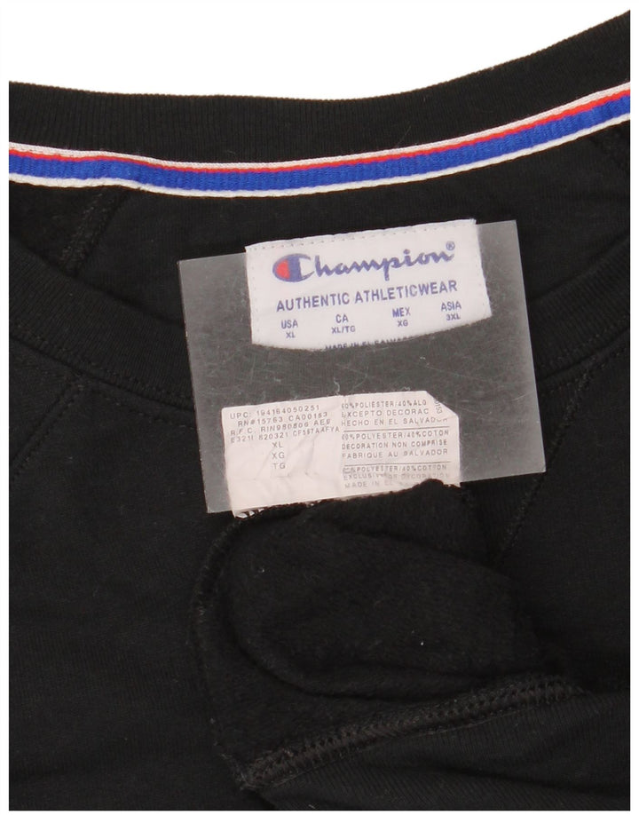 CHAMPION Suéter feminino com estampa gráfica oversized UK 18 XL preto