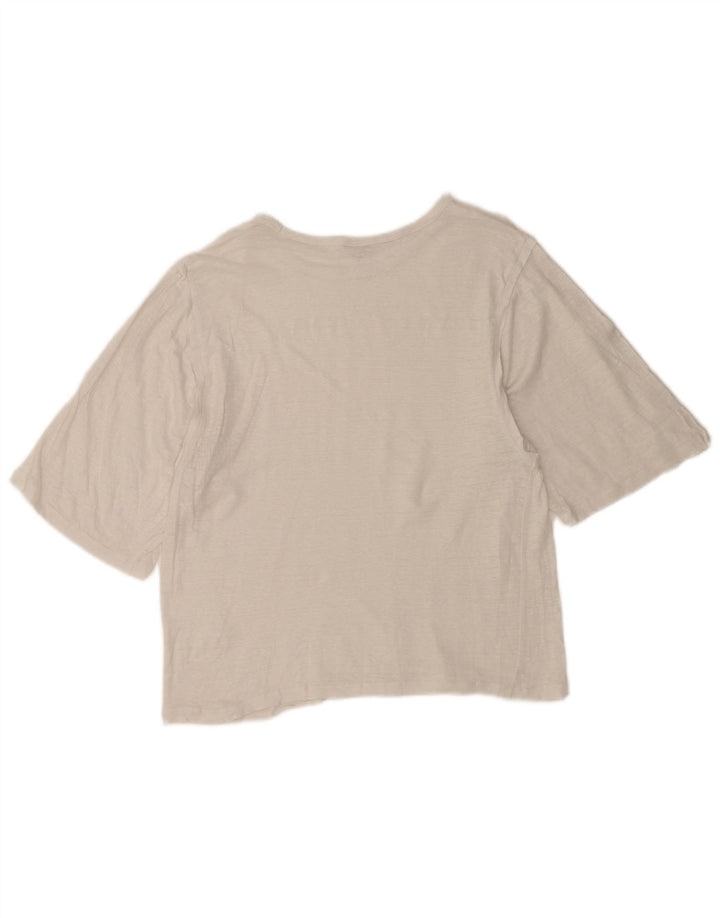 Camiseta feminina Jigsaw UK 18 XL branca