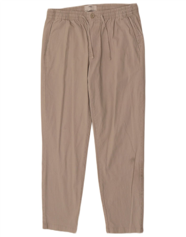 Calça Chino Masculina Slim Marks & Spencer Médio W32 L29 Algodão Bege