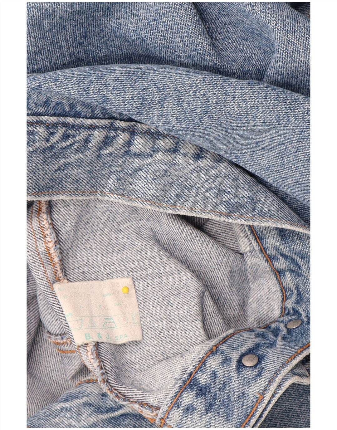 Jaqueta jeans masculina vintage UK 42 XL algodão azul