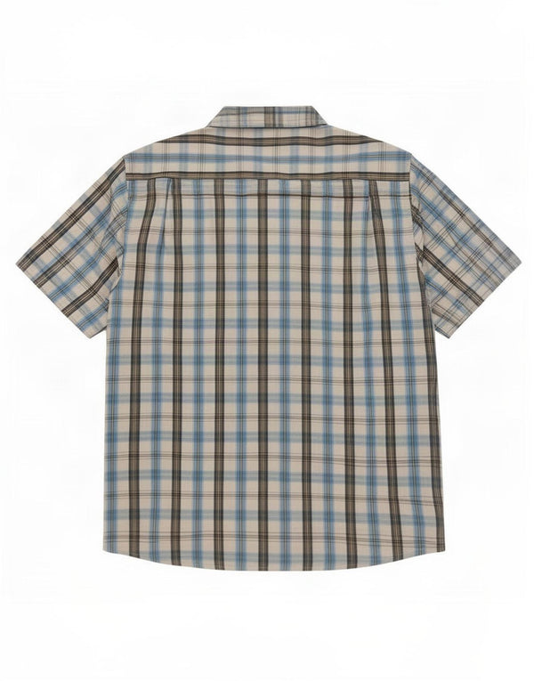 Camisa masculina de manga curta Paul Smith tamanho 43/44 XL xadrez azul