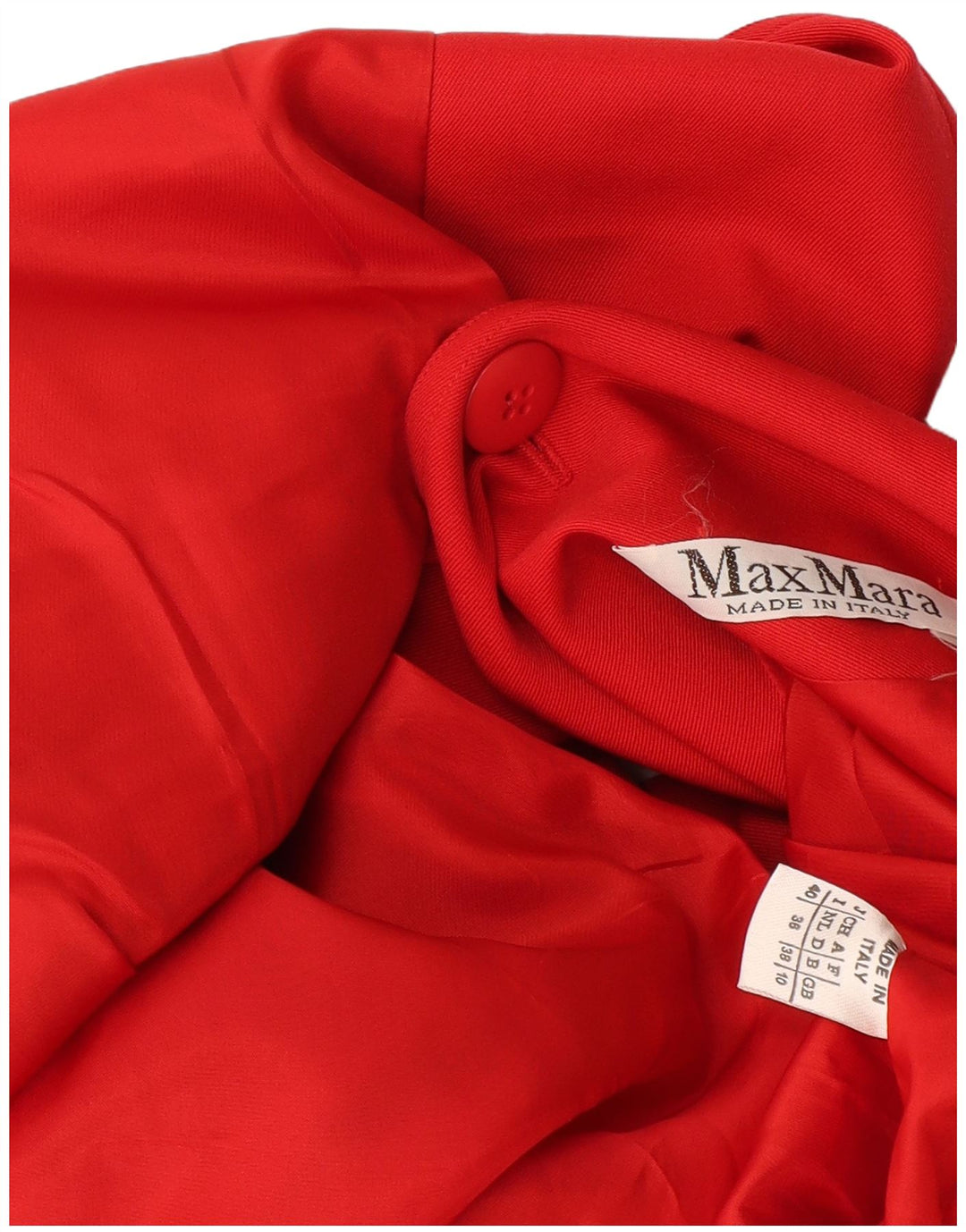 Jaqueta blazer feminina Max Mara com peito duplo e oversized Reino Unido 10 pequena vermelha
