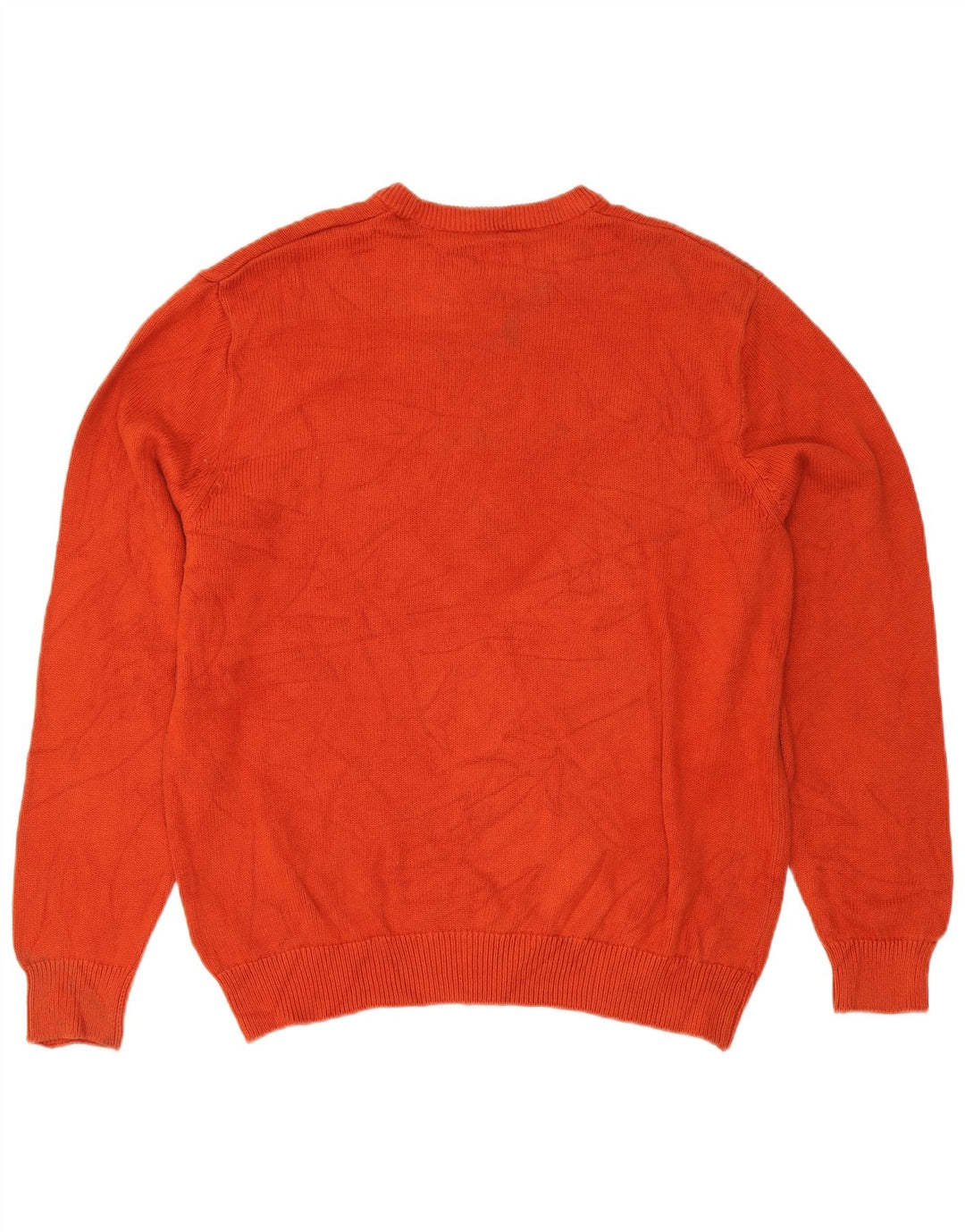 Suéter masculino Chaps com gola redonda XL laranja algodão