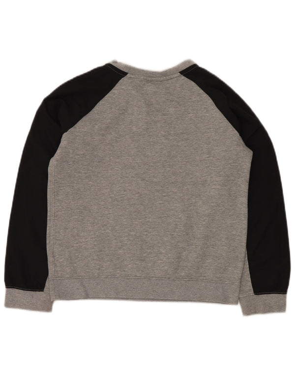 NIKE Boys Graphic Sweatshirt Jumper 10-11 Anos Médio Cinza Colourblock