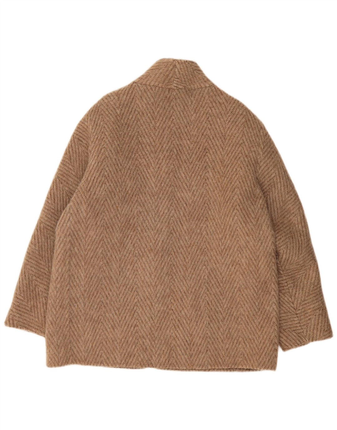 Sobretudo feminino VINTAGE UK 18 XL Bege Chevron