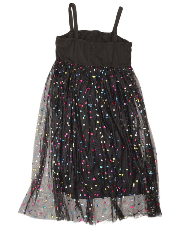 Vestido feminino Shein Curve sem mangas Empire UK 20 2XL preto manchado