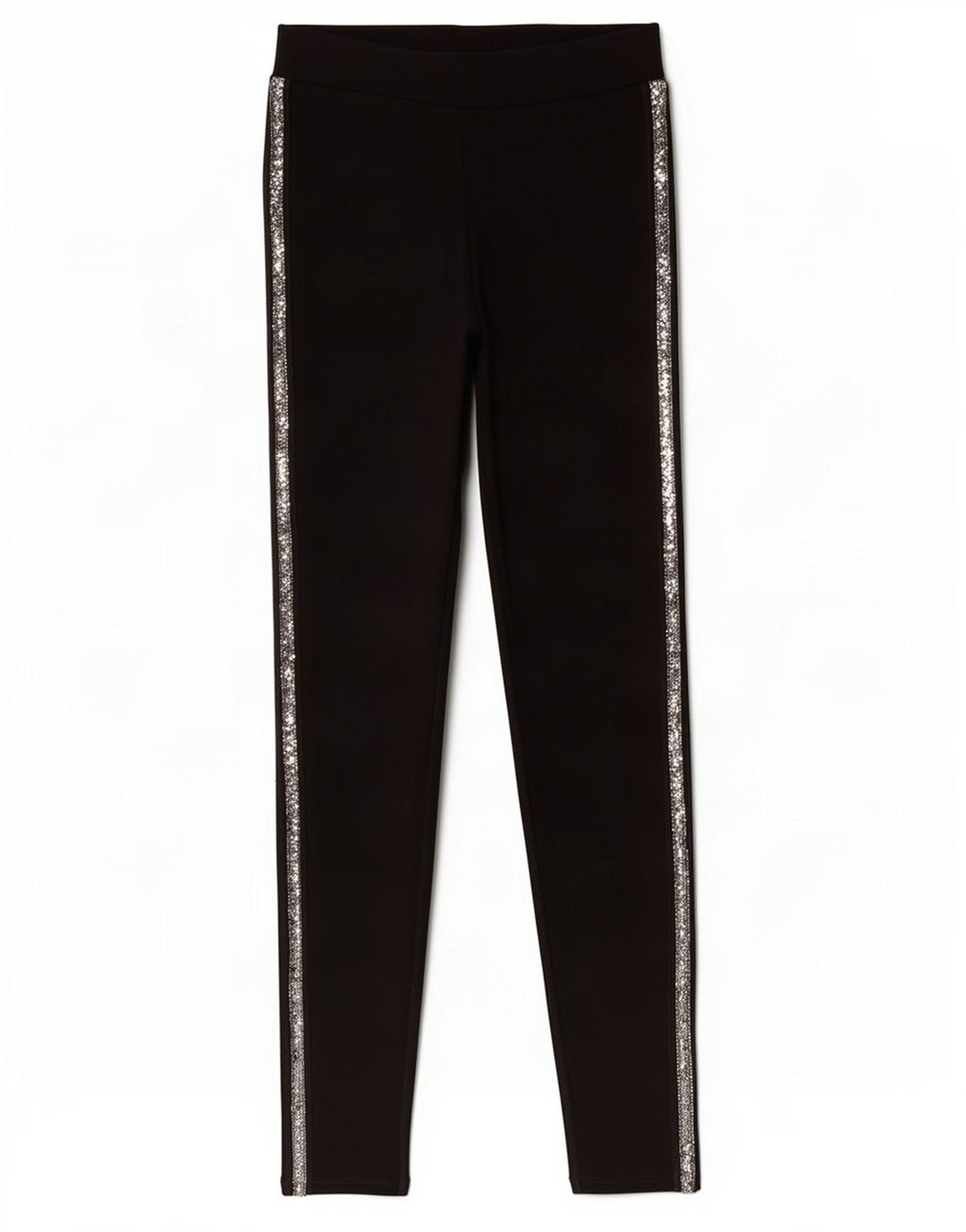 Leggings femininas Zara UK 8 pequenas viscose preta