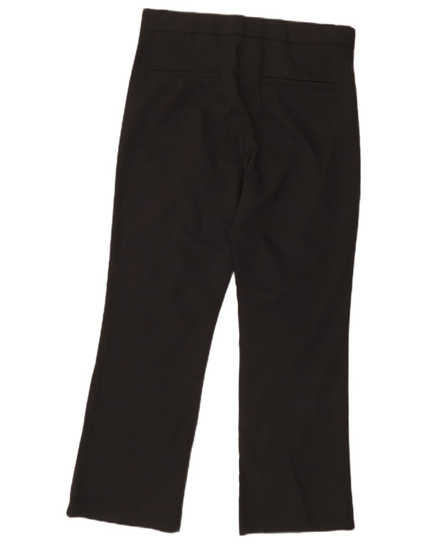 Zara Calça feminina reta casual grande W30 L26 algodão preto