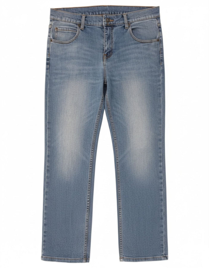 Jeans retos masculinos baratos de segunda-feira W36 L27 algodão azul