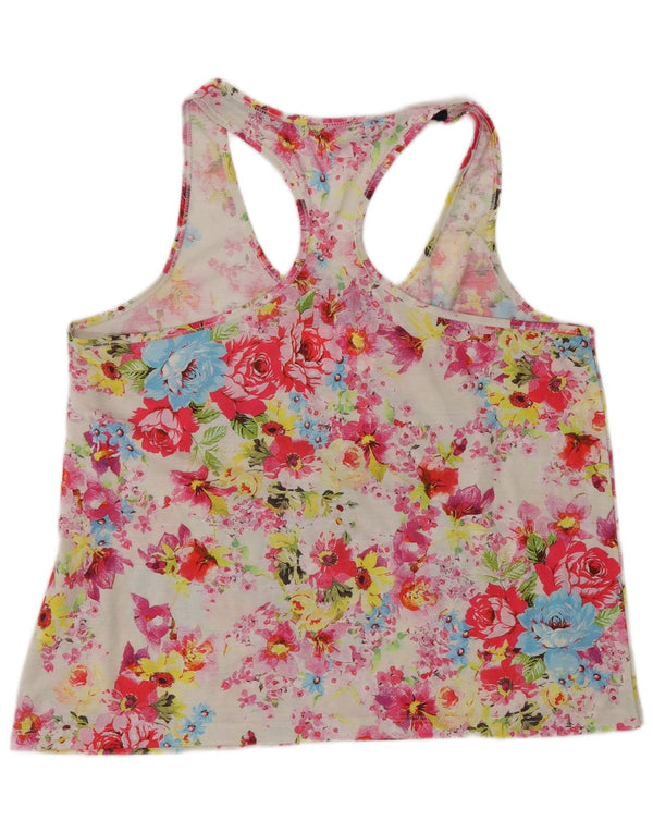 Superdry Womens Graphic Vest Top UK 16 Grande Poliéster Floral Multicolorido