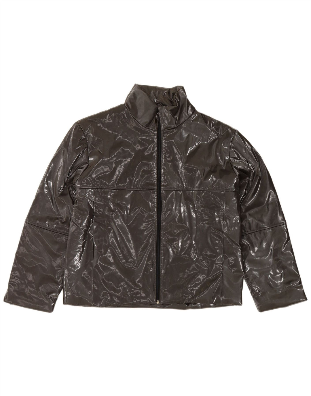 Crazy World Womens Oversized Bomber Jacket UK 14 poliéster preto médio