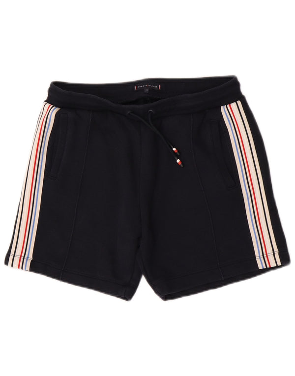 Shorts esportivos masculinos Tommy Hilfiger 13-14 anos azul marinho listrado algodão