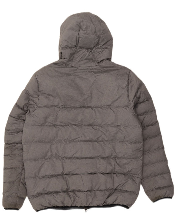 Jaqueta acolchoada com capuz feminina Nike UK 18 XL cinza poliéster