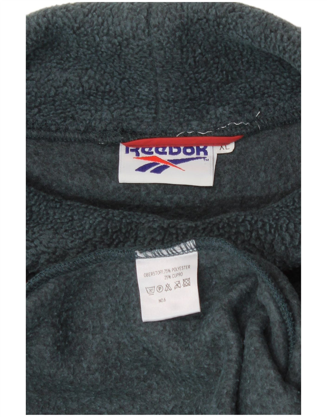 Reebok Mens Roll Neck Fleece Jumper XL Verde Poliéster