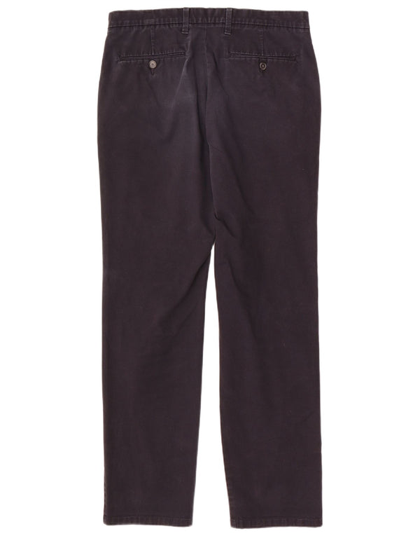 Calça chino masculina Marks & Spencer reta regular fit W34 L33 azul marinho