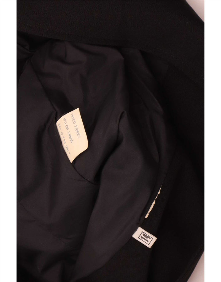 Jaqueta blazer feminina vintage de 1 botão Reino Unido 14 grande preto