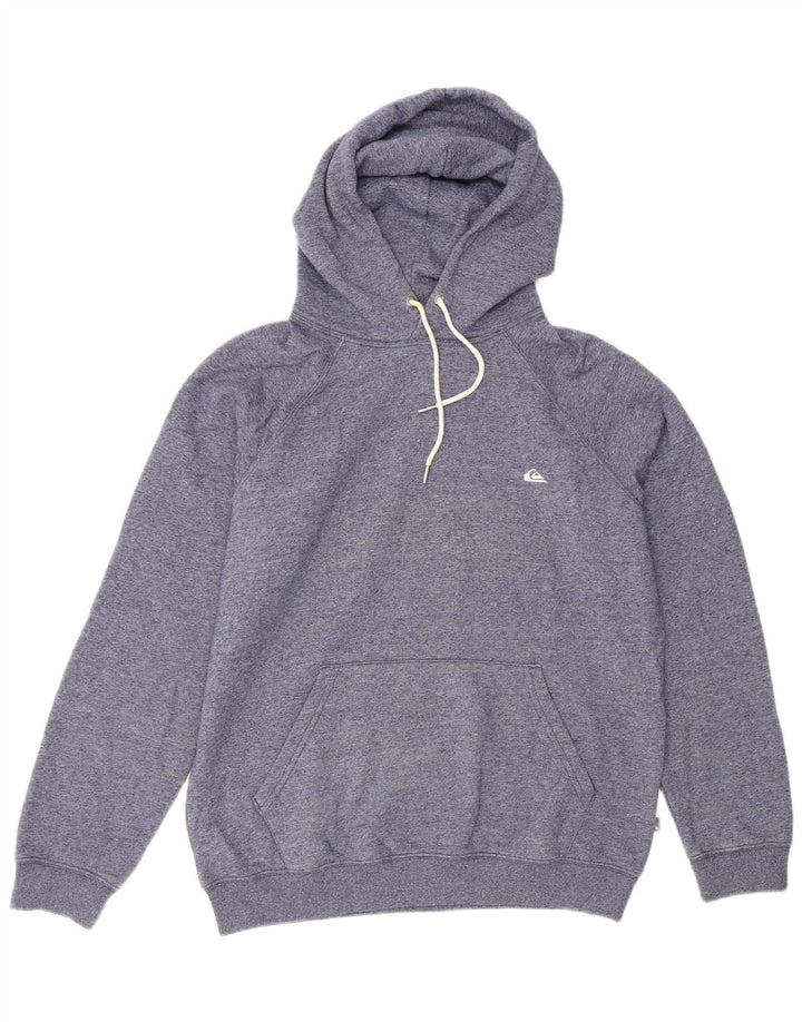 Quiksilver moletom masculino com capuz, algodão manchado azul médio