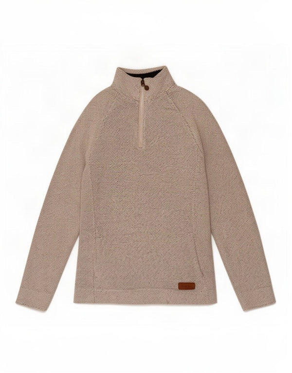 Moletom feminino Weird Fish com zíper e gola alta UK 12 algodão cinza médio