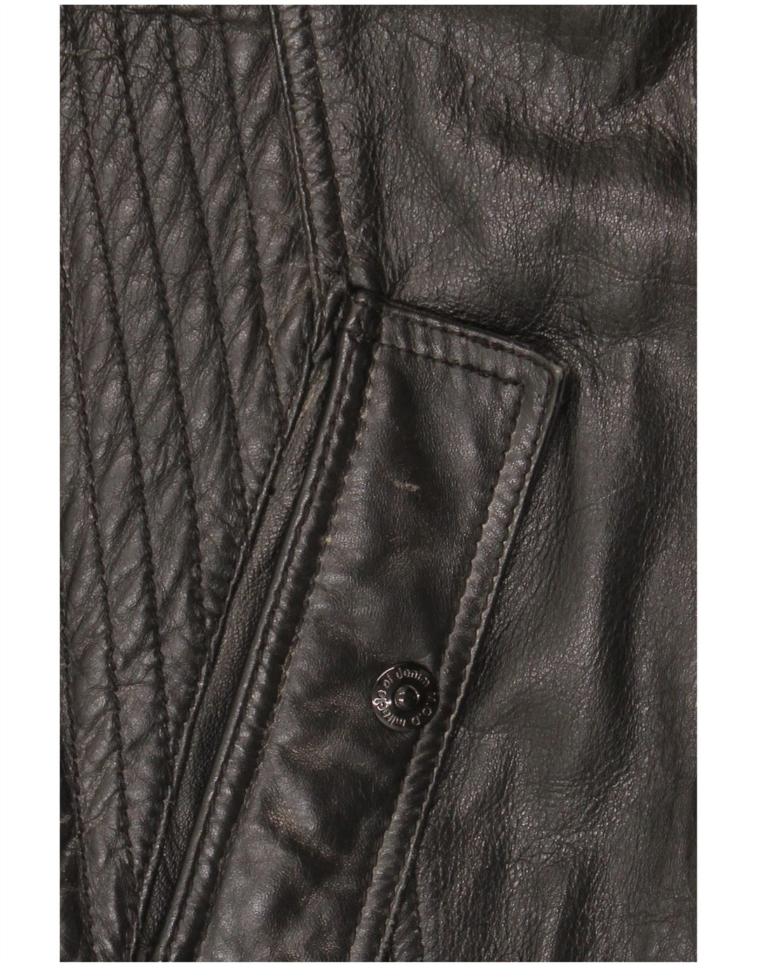 Jaqueta de couro masculina vintage UK 42 XL couro preto