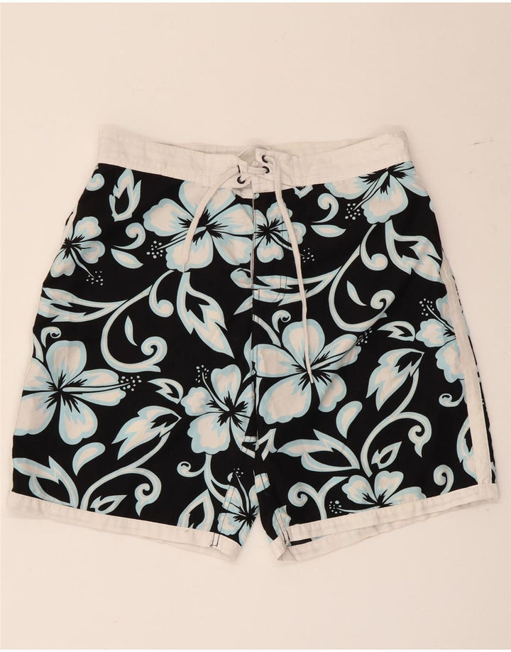 Shorts de natação masculino Sundek IT 50 grande poliéster floral preto