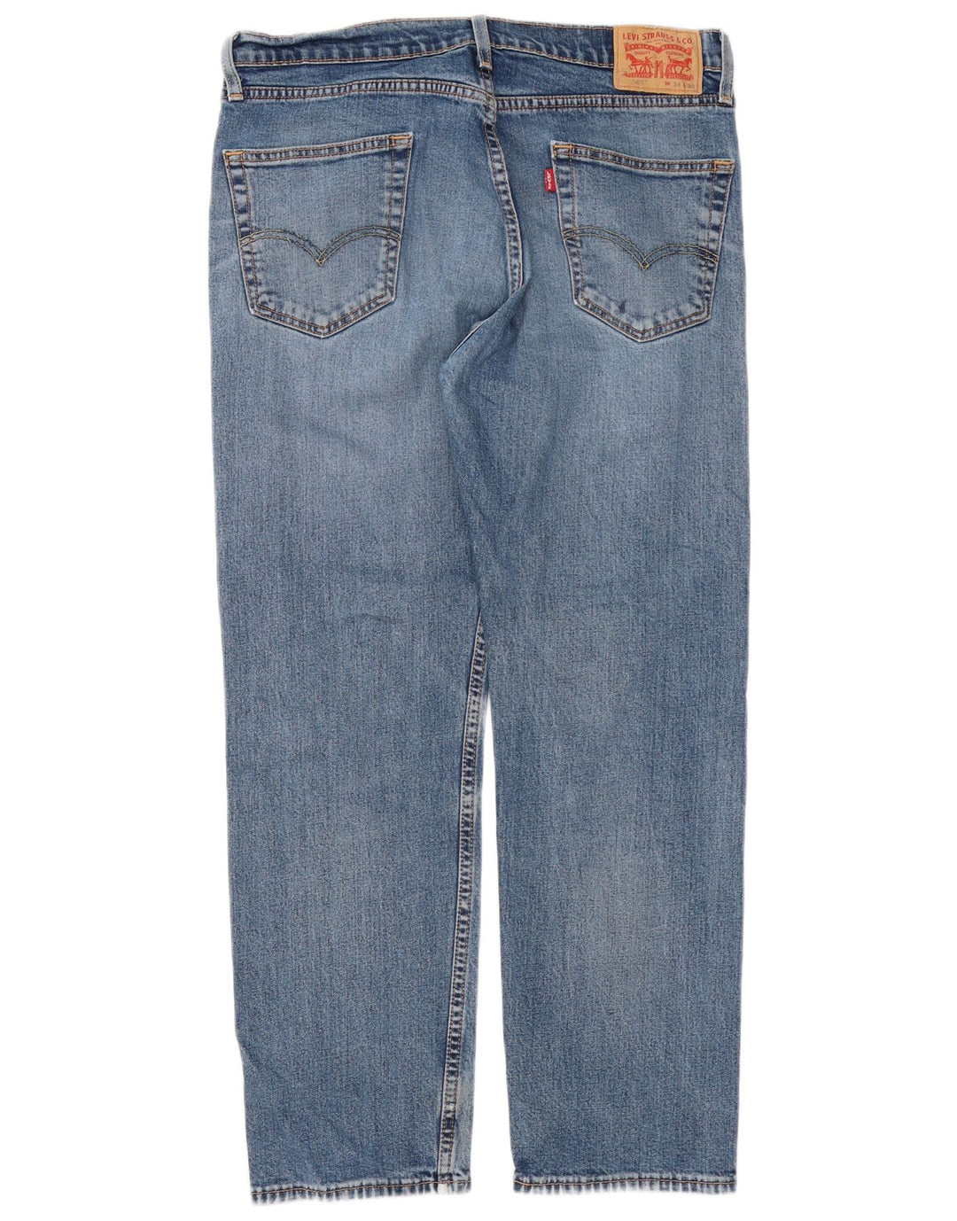 Levi's Masculino 505 Regular Straight Jeans W34 L30 Azul Algodão