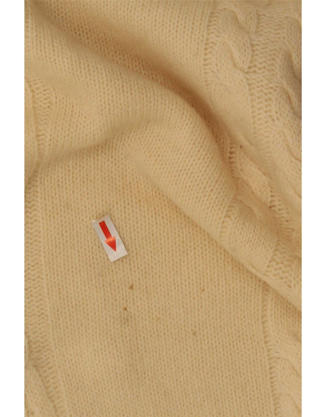 Suéter masculino Cacharel com gola polo IT 52 grande lã bege