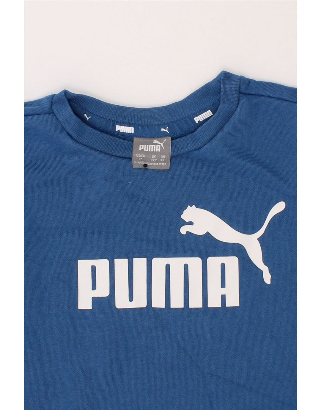 PUMA Baby Boys Graphic Sweatshirt Jumper 18-24 Months Blue Cotton Vintage Puma and Second-Hand Puma from Messina Hembry 