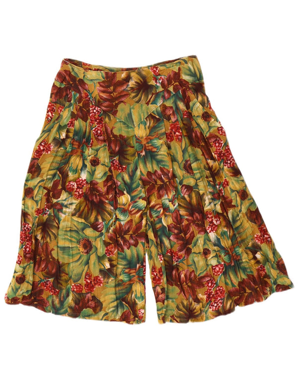 Bermuda feminina vintage cintura alta pequena W26 floral multicolorida