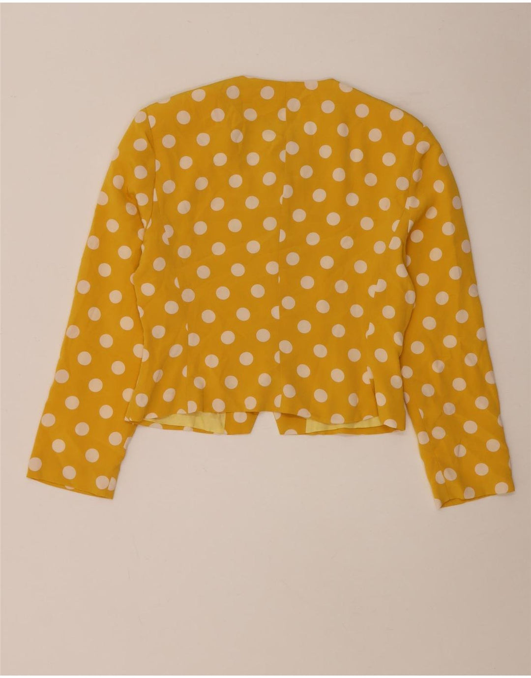 Jaqueta blazer feminina Lorena'O crop 5 botões Reino Unido 14 bolinhas amarelas médias