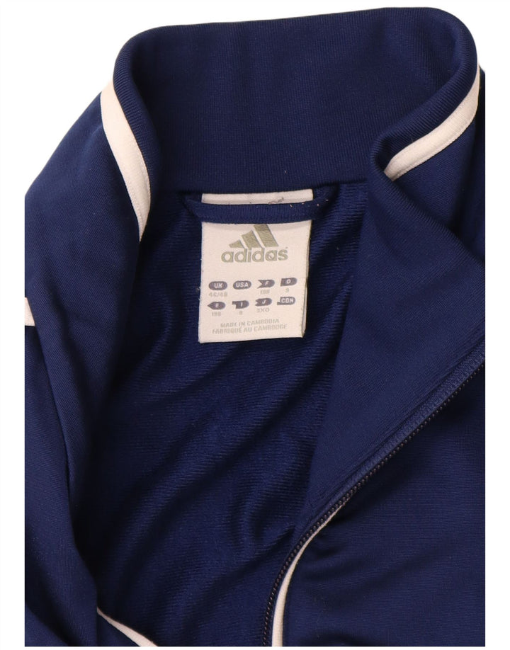 ADIDAS Mens Tracksuit Top Jacket UK 46/48 XL Azul Marinho Colourblock