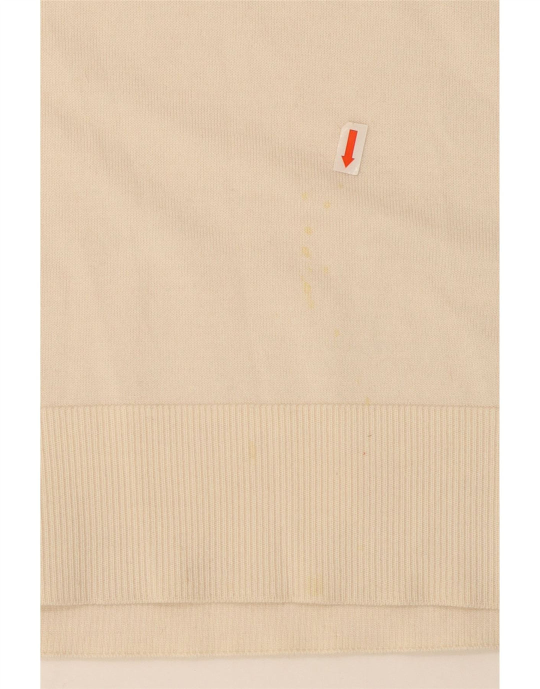 Suéter feminino Marks & Spencer com gola polo e gola polo UK 12 médio off white