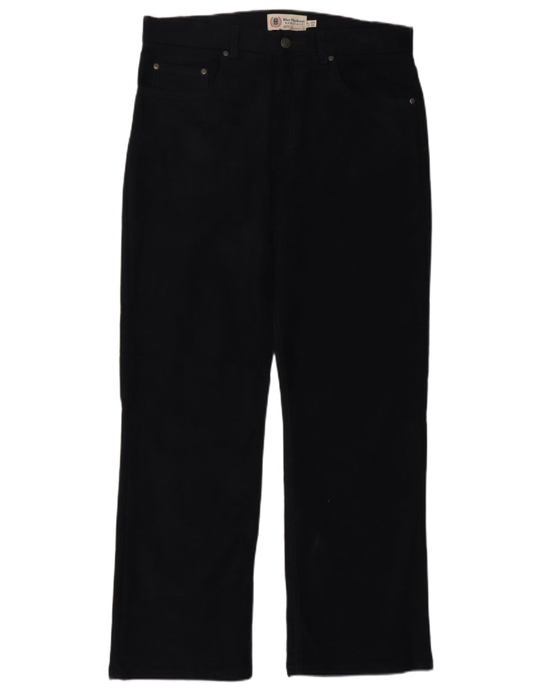 Calça casual masculina Marks & Spencer Blue Harbor W32 L29 azul marinho