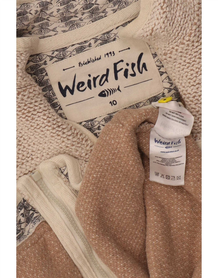 Jaqueta de treino feminina Weird Fish Reino Unido 10 algodão bege pequeno