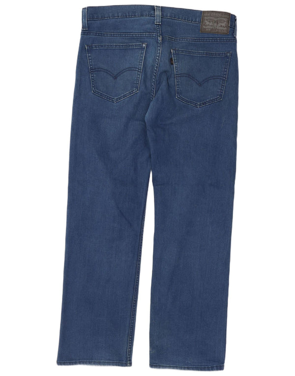 Jeans retos masculinos Levi's W32 L32 algodão azul marinho