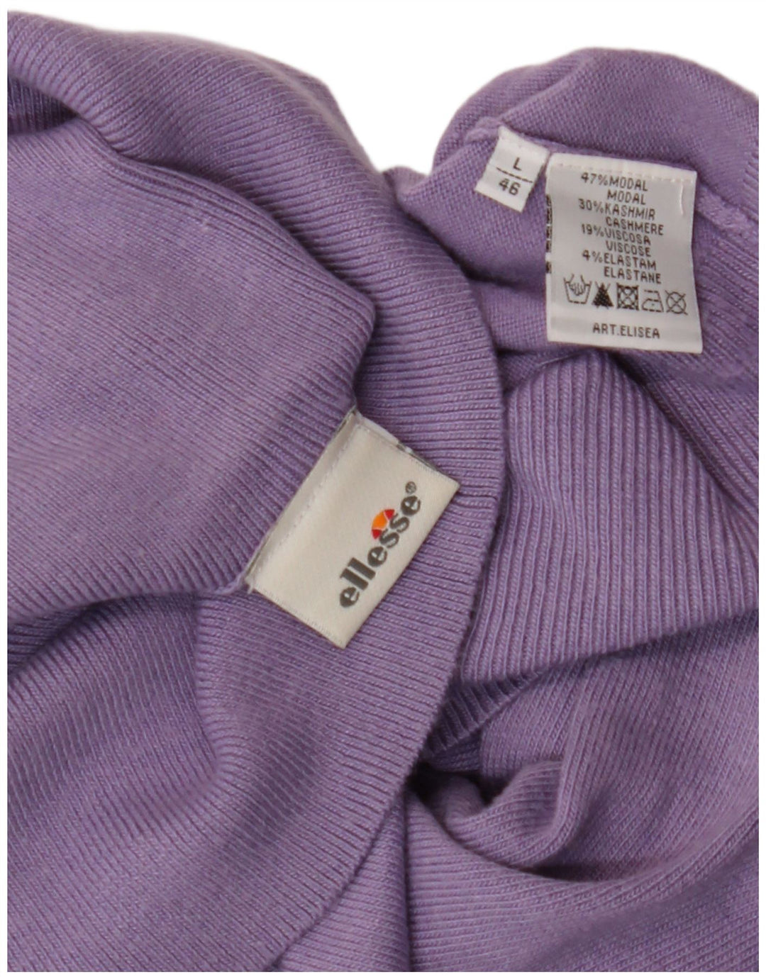 Suéter feminino ELLESSE com gola redonda IT 46 grande roxo modal