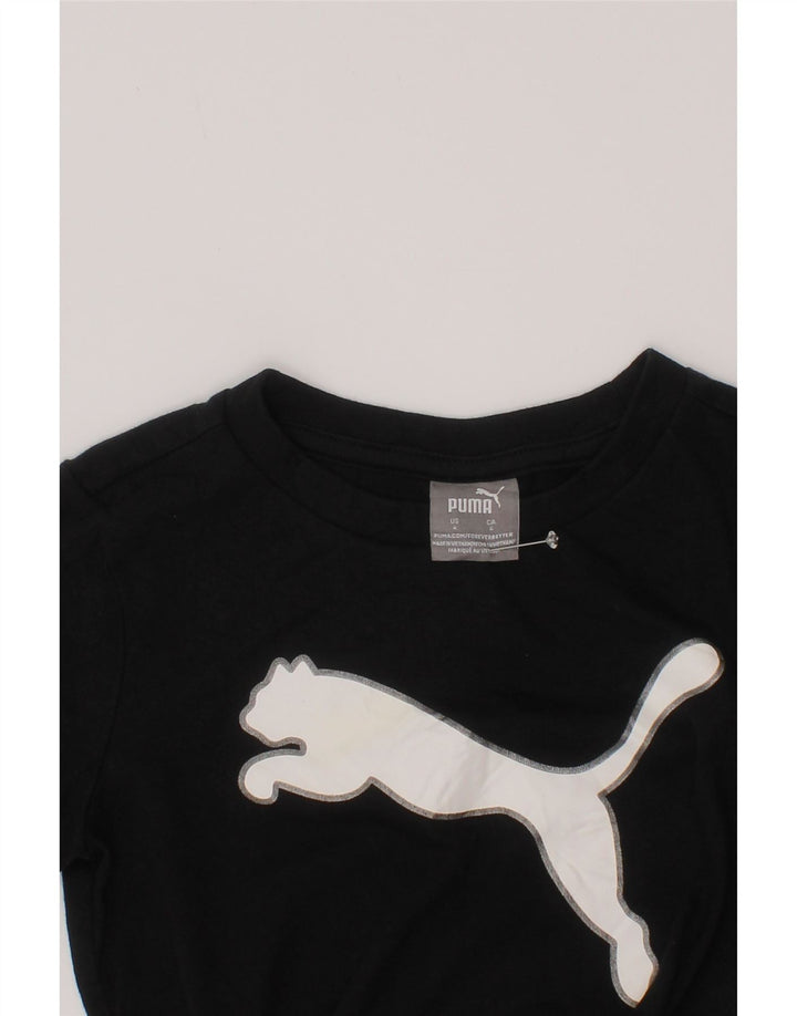 Camiseta Puma Boys Graphic Top 3-4 Anos Preto