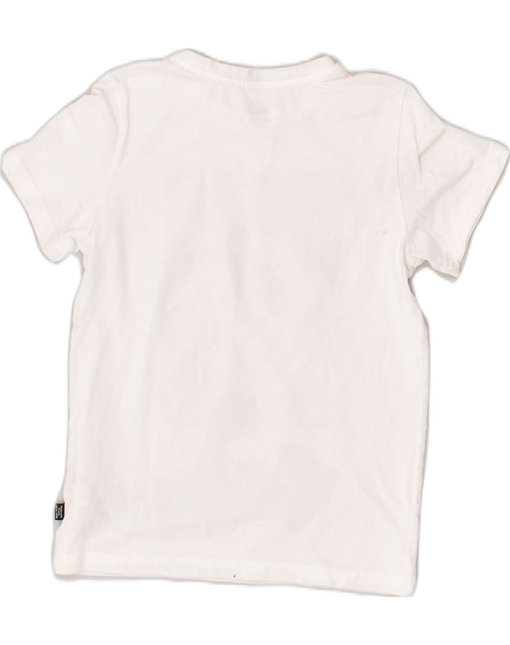 PUMA Boys Graphic T-Shirt Top 9-10 Years Medium White Cotton | Vintage Puma | Thrift | Second-Hand Puma | Used Clothing | Messina Hembry 